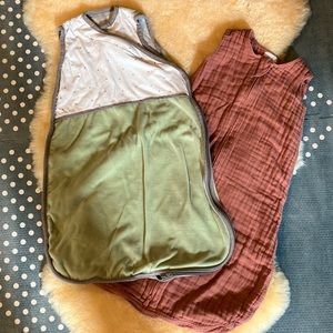 Set of 2 Infant Sleep Sacks /Sleepsuits